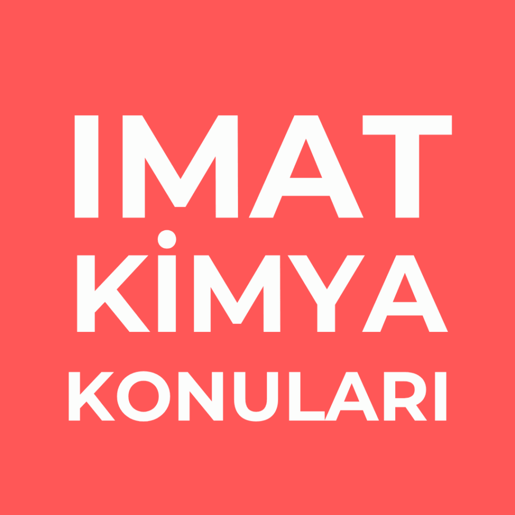 IMAT Kimya Konuları